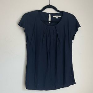 Boden navy blue short sleeve blouse size 6